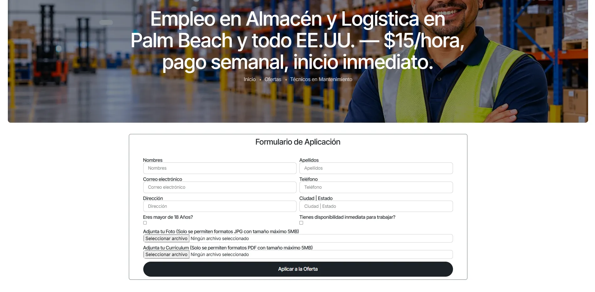 Sistema de gestión de postulantes con metadatos y estructura SEO optimizada desde el inicio para atraer talento hotelero.
